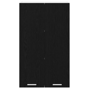 Hanging Cabinet Black Oak 60 x 31 x 100 cm Engineered Wood