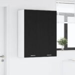 Hanging Cabinet Black Oak 80 x 31 x 100 cm Engineered Wood
