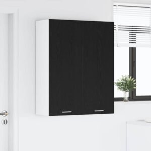 Hanging Cabinet Black Oak 80 x 31 x 100 cm Engineered Wood