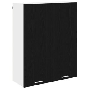 Hanging Cabinet Black Oak 80 x 31 x 100 cm Engineered Wood