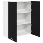 Hanging Cabinet Black Oak 80 x 31 x 100 cm Engineered Wood
