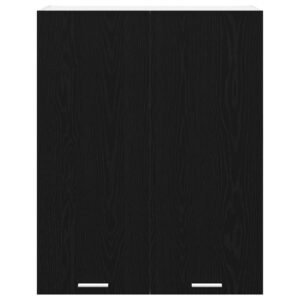 Hanging Cabinet Black Oak 80 x 31 x 100 cm Engineered Wood
