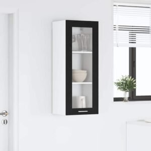 Hanging Cabinet Black Oak 40 x 31 x 100 cm Engineered Wood