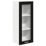 Hanging Cabinet Black Oak 40 x 31 x 100 cm Engineered Wood