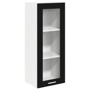 Hanging Cabinet Black Oak 40 x 31 x 100 cm Engineered Wood