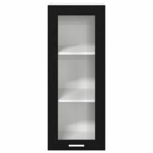 Hanging Cabinet Black Oak 40 x 31 x 100 cm Engineered Wood