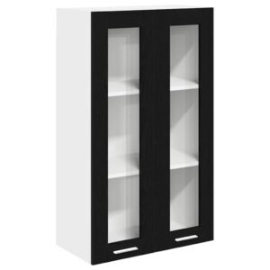 Hanging Cabinet Riga Black Oak 60 x 31 x 100 cm Engineered Wood