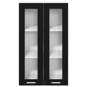 Hanging Cabinet Riga Black Oak 60 x 31 x 100 cm Engineered Wood