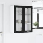 Hanging Cabinet Black Oak 80 x 31 x 100 cm Engineered Wood