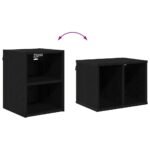 Hanging Cabinet Black Oak 30 x 29,5 x 40 cm Engineered Wood