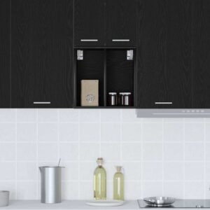 Hanging Cabinet Black Oak 40 x 29,5 x 40 cm Engineered Wood