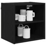 Hanging Cabinet Black Oak 40 x 29,5 x 40 cm Engineered Wood