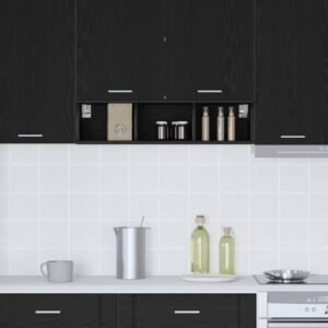 Hanging Cabinet Black Oak 20 x 29,5 x 80 cm Engineered Wood