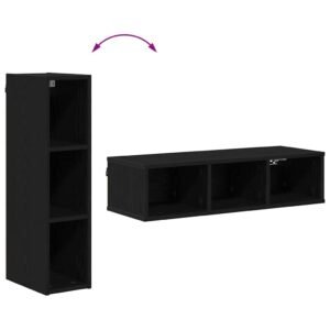 Hanging Cabinet Black Oak 20 x 29,5 x 80 cm Engineered Wood