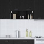 Hanging Cabinet Black Oak 30 x 29,5 x 80 cm Engineered Wood
