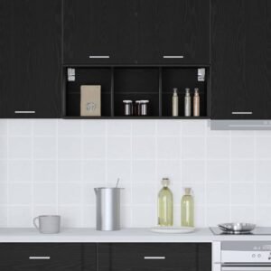 Hanging Cabinet Black Oak 30 x 29,5 x 80 cm Engineered Wood