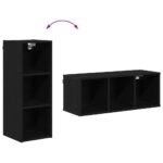 Hanging Cabinet Black Oak 30 x 29,5 x 80 cm Engineered Wood