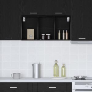 Hanging Cabinet Black Oak 40 x 29,5 x 80 cm Engineered Wood