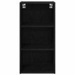 Hanging Cabinet Black Oak 40 x 29,5 x 80 cm Engineered Wood
