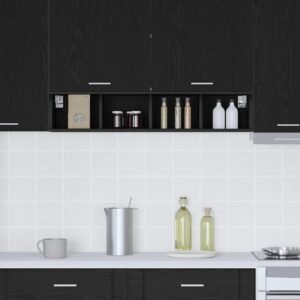 Hanging Cabinet Black Oak 20 x 29,5 x 100 cm Engineered Wood