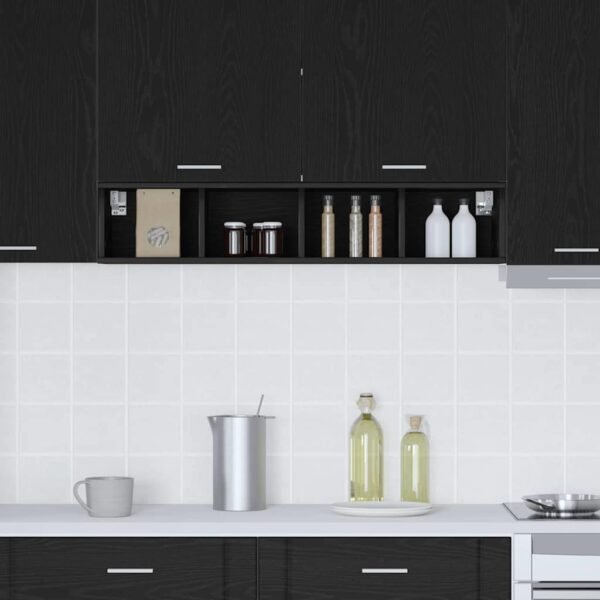 Hanging Cabinet Black Oak 20 x 29,5 x 100 cm Engineered Wood