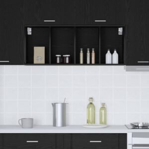 Hanging Cabinet Black Oak 40 x 29,5 x 100 cm Engineered Wood