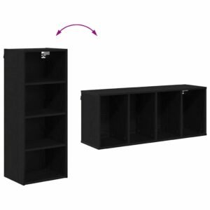 Hanging Cabinet Black Oak 40 x 29,5 x 100 cm Engineered Wood