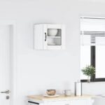 Wall Glass Cabinet LUCCA White 40 x 31 x 40 cm Engineered Wood
