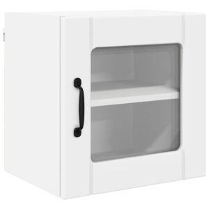 Wall Glass Cabinet LUCCA White 40 x 31 x 40 cm Engineered Wood