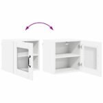 Wall Glass Cabinet LUCCA White 40 x 31 x 40 cm Engineered Wood