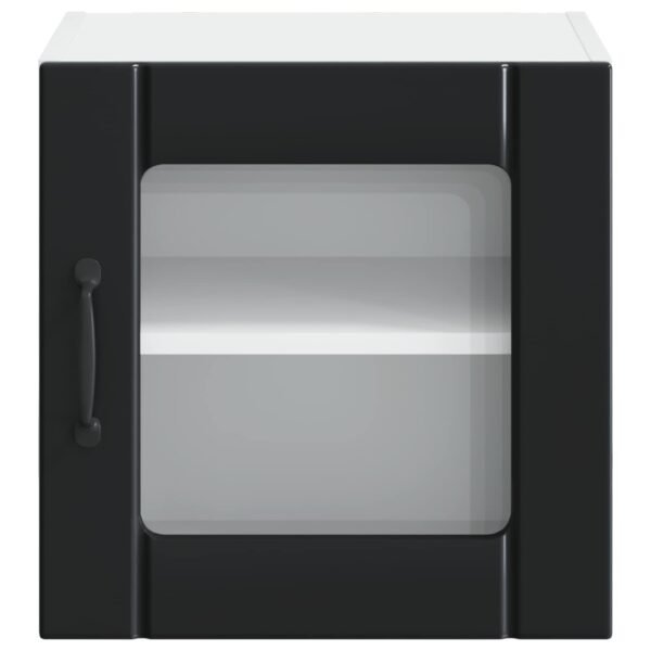 Wall Glass Cabinet LUCCA Black 40 x 31 x 40 cm Engineered Wood