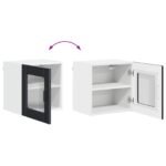 Wall Glass Cabinet LUCCA Black 40 x 31 x 40 cm Engineered Wood