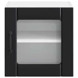 Wall Glass Cabinet LUCCA 2 pcs Black 40 x 31 x 40 cm
