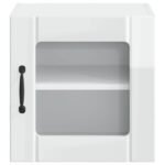 Wall Glass Cabinet LUCCA High Gloss White 40 x 31 x 40 cm