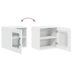 Wall Glass Cabinet LUCCA High Gloss White 40 x 31 x 40 cm