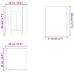Wall Cabinet LUCCA White 30 x 31 x 40 cm Engineered Wood