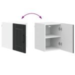 Wall Cabinet LUCCA Black 30 x 31 x 40 cm Engineered Wood
