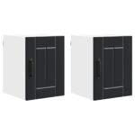 Wall Cabinet LUCCA 2 pcs Black 30 x 31 x 40 cm Engineered Wood