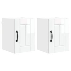Wall Cabinet LUCCA 2 pcs High Gloss White 30 x 31 x 40 cm