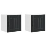 Wall Cabinet LUCCA 2 pcs Black 40 x 31 x 40 cm Engineered Wood