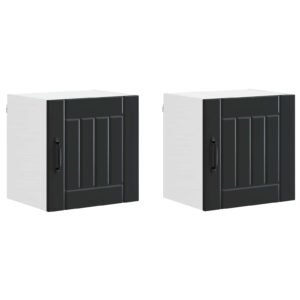 Wall Cabinet LUCCA 2 pcs Black 40 x 31 x 40 cm Engineered Wood