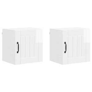 Wall Cabinet LUCCA 2 pcs High Gloss White 40 x 31 x 40 cm