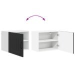 Wall Cabinet LUCCA Black 50 x 31 x 40 cm Engineered Wood