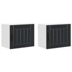 Wall Cabinet LUCCA 2 pcs Black 50 x 31 x 40 cm Engineered Wood