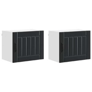 Wall Cabinet LUCCA 2 pcs Black 50 x 31 x 40 cm Engineered Wood