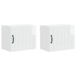 Wall Cabinet LUCCA 2 pcs High Gloss White 50 x 31 x 40 cm