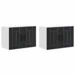 Wall Cabinet LUCCA 2 pcs Black 60 x 31 x 40 cm Engineered Wood