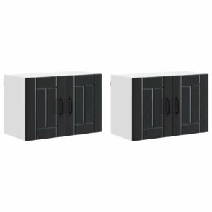 Wall Cabinet LUCCA 2 pcs Black 60 x 31 x 40 cm Engineered Wood