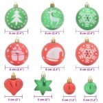 Christmas Bauble Set 40 pcs Red and Green Plastic
