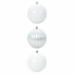 Christmas Bauble Set XXL 3 pcs White Plastic